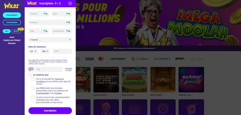 Wildz Casino adhésion