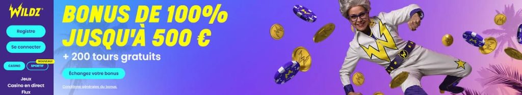 Wildz Casino page accueil